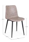 Sedia Kyra con gambe in acciaio verniciato a polvere epossidica, per arredo interno 44 x 50 x h 80 cm