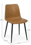 Sedia Kyra con gambe in acciaio verniciato a polvere epossidica, per arredo interno 44 x 50 x h 80 cm