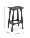 Sgabello da bar Skipper con struttura in alluminio, seduta comoda per esterno, da 71 cm