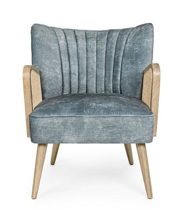 Poltrona "Virna" per interno, Struttura In Legno Di Pino E Compensato 64 x 71 x 79h cm