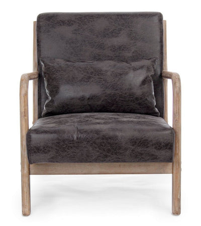 Poltrona "Ancilla" per interno, Struttura In Rubber Wood 66 x 85 x 74h cm