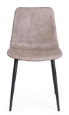 Sedia Kyra con gambe in acciaio verniciato a polvere epossidica, per arredo interno 44 x 50 x h 80 cm