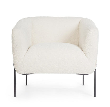 Poltrona "Claudine" per interno, Struttura In Legno Compensato, Gambe In Acciaio Verniciato A Polvere Epossidica 78 x 74 x 73h cm