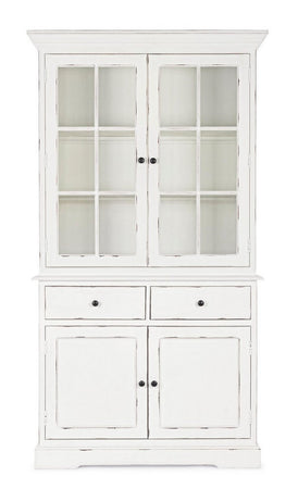 Vetrina "Jefferson" per interno, struttura in legno di mango, schienali in legno