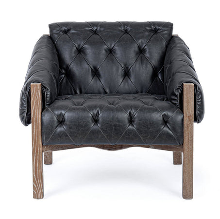 Poltrona "Raymond" per interno, Struttura E Schienale In Legno Di Frassino, Rivestimento (Non Sfoderabile) In Similpelle 83 x 85 x 85h cm