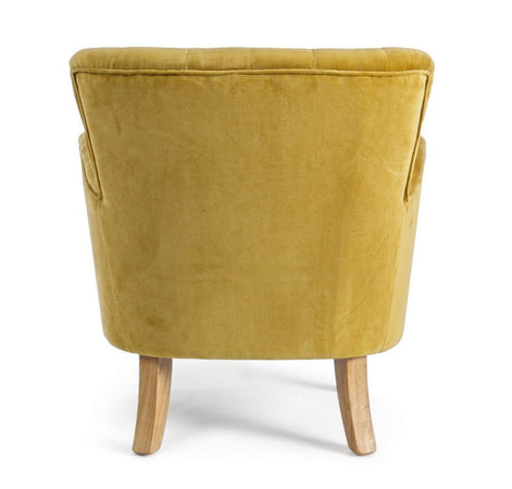 Poltrona "Orlins" per interno, Struttura In Legno Di Pino, Rivestimento In Cotone Trapuntato, Effetto Velluto Capitonne' 71.5 x 72.5 x 79h cm