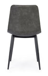 Sedia Kyra con gambe in acciaio verniciato a polvere epossidica, per arredo interno 44 x 50 x h 80 cm