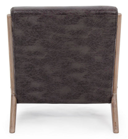 Poltrona "Ancilla" per interno, Struttura In Rubber Wood 66 x 85 x 74h cm