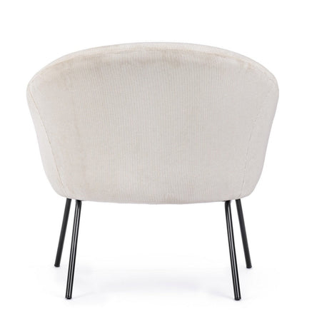 Poltrona "Aiko" per interno, Gambe In Acciaio Verniciato A Polvere 80 x 76 x 75h cm