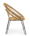 Poltrona Esteban per interno, Seduta In Rattan Ed Intreccio In Kubu 83 x 64 x 89h cm