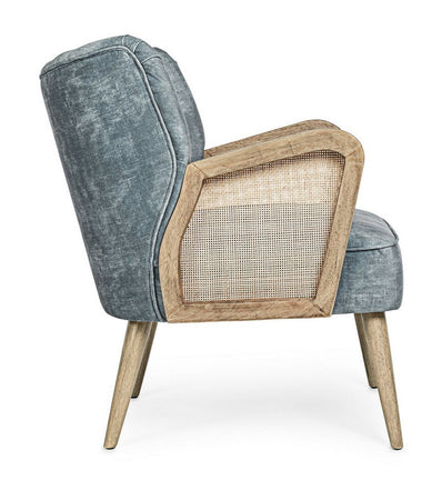 Poltrona "Virna" per interno, Struttura In Legno Di Pino E Compensato 64 x 71 x 79h cm
