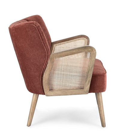 Poltrona "Virna" per interno, Struttura In Legno Di Pino E Compensato 64 x 71 x 79h cm
