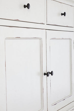 Vetrina "Jefferson" per interno, struttura in legno di mango, schienali in legno