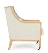 Poltrona Marlin per interno, Struttura In Legno Di Frassino, Rivestimento 100% Lino 75.5 x 88 x 98.5h cm