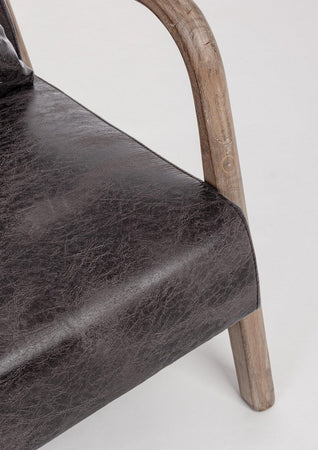 Poltrona "Ancilla" per interno, Struttura In Rubber Wood 66 x 85 x 74h cm