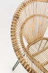 Poltrona Esteban per interno, Seduta In Rattan Ed Intreccio In Kubu 83 x 64 x 89h cm