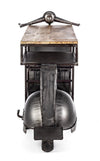 Consolle da bar Vespa Replica moderno con piano in legno, ruote, 183 x 43 x 105 cm