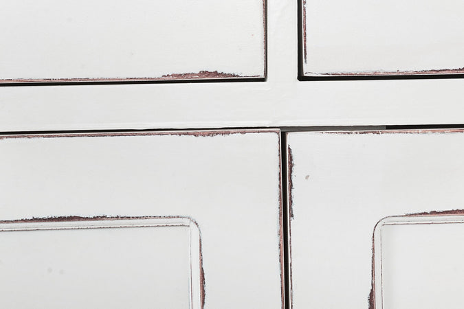 Vetrina "Jefferson" per interno, struttura in legno di mango, schienali in legno