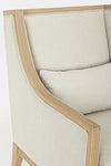 Poltrona Marlin per interno, Struttura In Legno Di Frassino, Rivestimento 100% Lino 75.5 x 88 x 98.5h cm