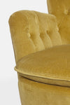 Poltrona Orlins per interno, Struttura In Legno Di Pino, Rivestimento In Cotone Trapuntato, Effetto Velluto Capitonne' 71.5 x 72.5 x 79h cm