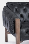 Poltrona Raymond per interno, Struttura E Schienale In Legno Di Frassino, Rivestimento (Non Sfoderabile) In Similpelle 83 x 85 x 85h cm