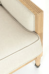 Poltrona Marlin per interno, Struttura In Legno Di Frassino, Rivestimento 100% Lino 75.5 x 88 x 98.5h cm