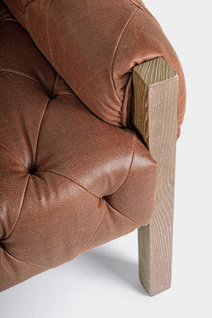 Poltrona "Raymond" per interno, Struttura E Schienale In Legno Di Frassino, Rivestimento (Non Sfoderabile) In Similpelle 83 x 85 x 85h cm