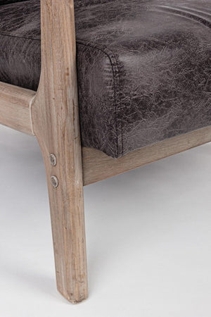 Poltrona "Ancilla" per interno, Struttura In Rubber Wood 66 x 85 x 74h cm