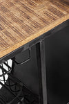 Consolle da bar Vespa Replica moderno con piano in legno, ruote, 183 x 43 x 105 cm