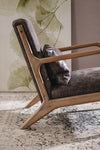 Poltrona Ancilla per interno, Struttura In Rubber Wood 66 x 85 x 74h cm