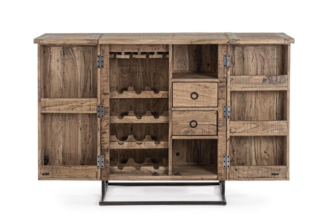 Mobile da bar "Elmer" con 2 ante, struttura in legno d'acacia, da 80 x 48 x 99 cm