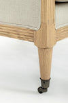 Poltrona Marlin per interno, Struttura In Legno Di Frassino, Rivestimento 100% Lino 75.5 x 88 x 98.5h cm