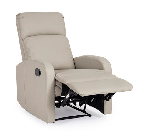 Poltrona "Iris" per interno, Struttura In Acciaio E Compensato 67,5 x 90,5/140 x 98h cm