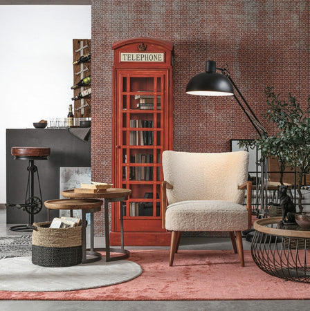 Poltrona "Moritz" per interno, Struttura In Legno Di Pino E Compensato 66.5 x 73.5 x 81.5h cm