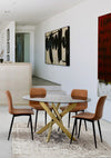 Sedia Kyra con gambe in acciaio verniciato a polvere epossidica, per arredo interno 44 x 50 x h 80 cm