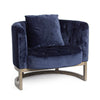 Poltrona Midway per interno, Struttura In Legno Di Quercia, 90 x 76 x 74h cm