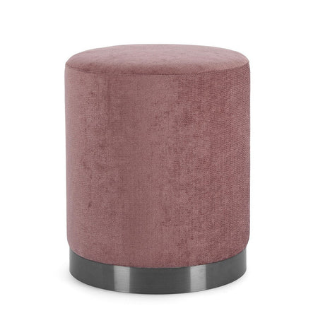 Poltrona Pouf "Ernestine" per interno, con struttura in legno di pino e mdf da Ø35 x 42h cm