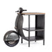 Consolle da Bar Vespa con struttura in acciaio, piano in legno, da 104 x 94 x 65 cm
