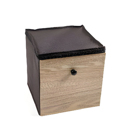 Scatola cambio-stagione in TNT e MDF con effetto legno