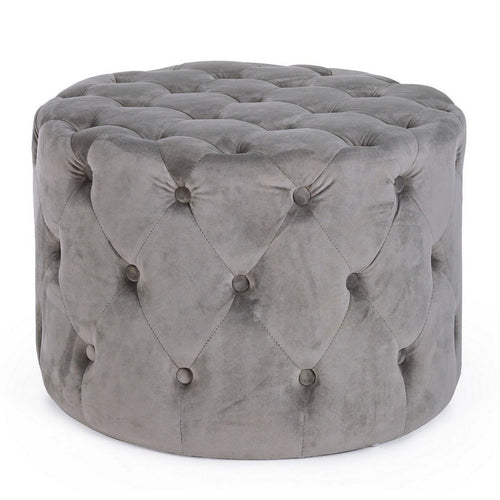 Poltrona Pouf Lorella per interno, con struttura in legno di pino e mdf da Ø60 x 42h cm