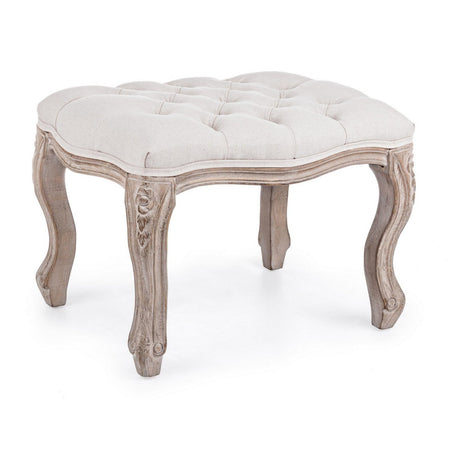 Poltrona Pouf "Diva" per interno, con struttura in rubber wood da 53x42x38cm