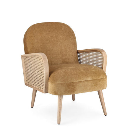 Poltrona "Dalida" per interno, Struttura In Legno Di Pino E Compensato 65 x 74 x 81h cm