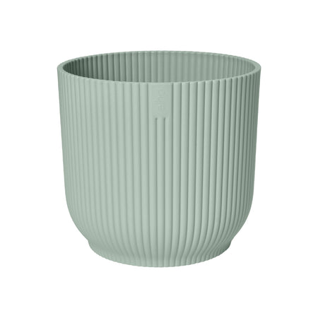 Vaso "Vibes Fold Round" in plastica riciclata, per esterno, stile moderno