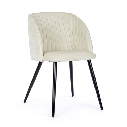 Sedia Queen con gambe in acciaio verniciato a polvere, per arredo interno 53 x 57 x h 81,5 cm