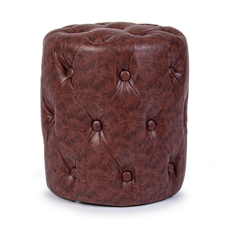 Poltrona Pouf "Batilda" per interno, con struttura in legno di pino e compensato da Ø34 x 39h cm