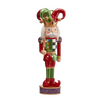 Statuetta Joker in poliresina, colore verde e rosso con led da 39 cm