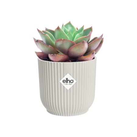 Vaso "Vibes Fold Round" in plastica riciclata, per esterno, stile moderno