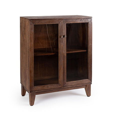 Vetrina "Remington" a 2 ante, in legno di mango e vetro, da 80 x 40 cm