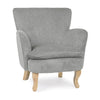 Poltrona Orlins per interno, Struttura In Legno Di Pino E Compensato, Rivestimento In Poliestere Effetto Boucle', Capitonne' 71.5 x 72.5 x 79h cm