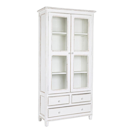 Vetrina "Colette" da 2 ante e 3 cassetti con struttura in legno di mango massiccio da 90 x 38 x 185 cm